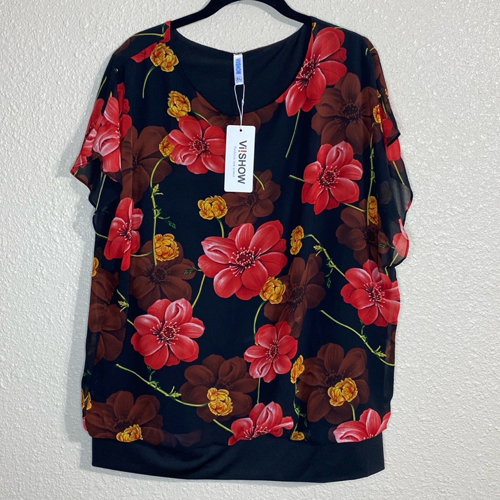 Floral Top NWT Size XL